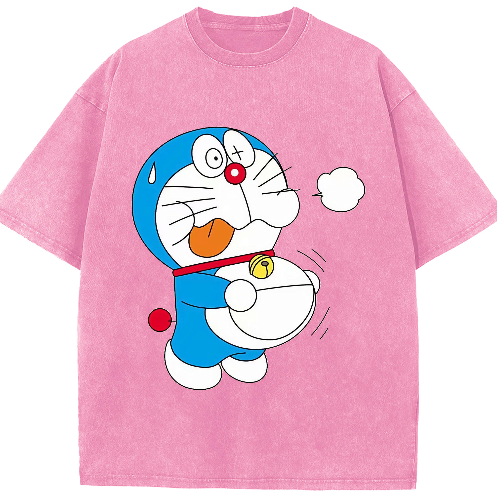 （画像用） ドラえもん Doraemon 綿100% ヴィンテージ風 半袖Tシャツ（フロントプリント）